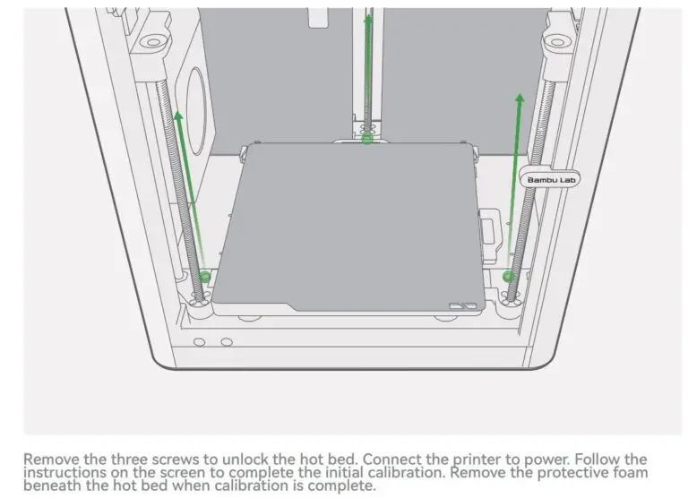 Bambu Lab X1 3D Printer User Guide - Hot Bed Unlock