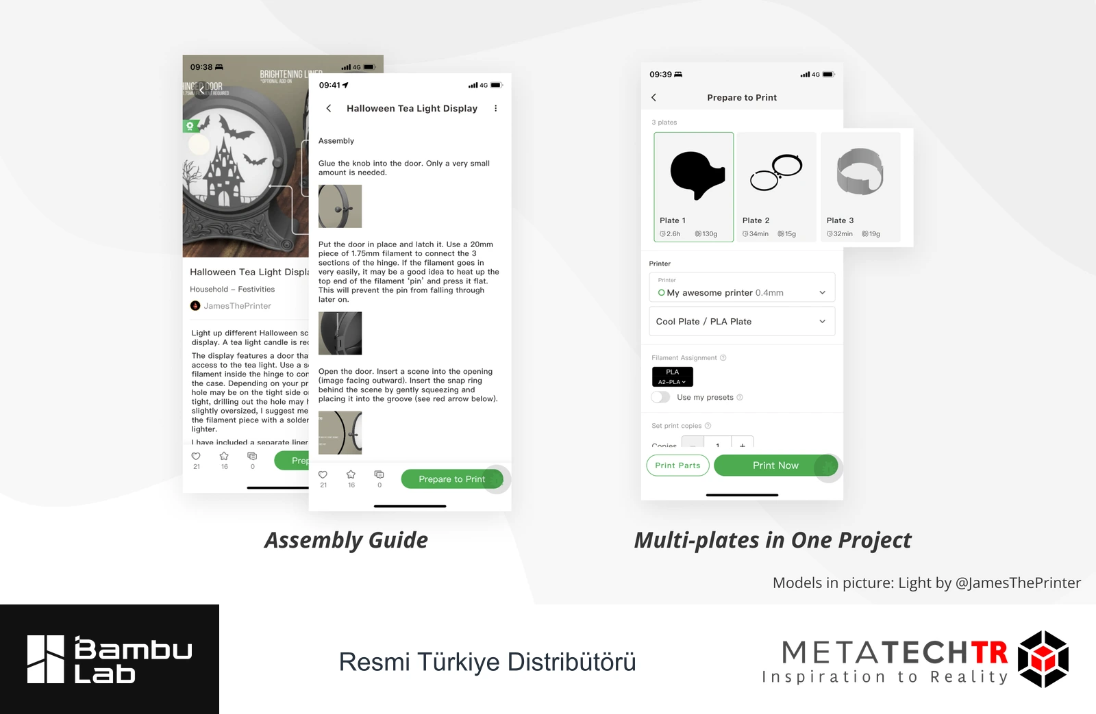 Bambu Lab’ın çok tablalı proje düzeni görseli