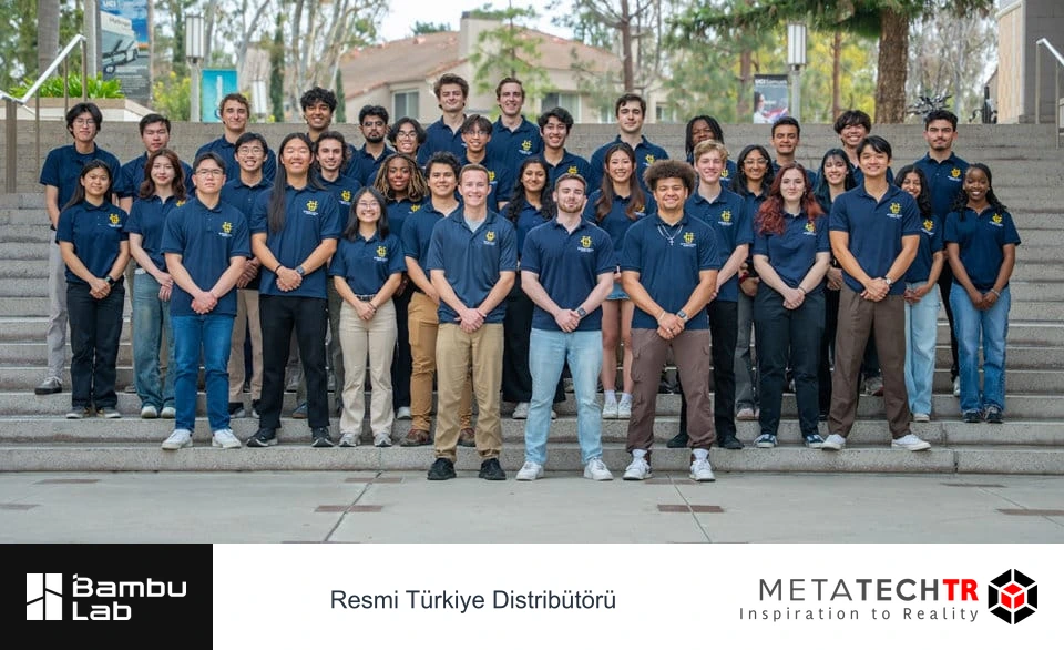 Bambu Lab'ın UCI öğrenci takımı vaka yazısındaki ekip fotoğrafı