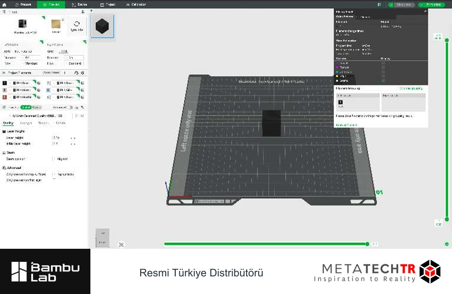 Bambu Lab H2D kılavuzundaki Studio Preview açıklaması ve ekranı