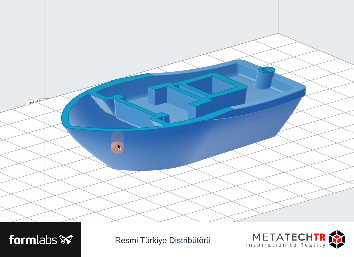 Boşaltılmış tekne modelinde drenaj deliği yerleşimi