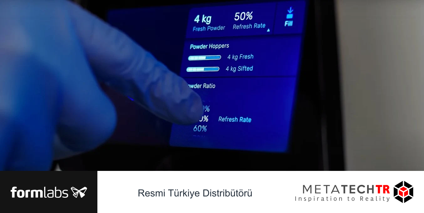 Fuse Sift ekranındaki toz oranı alanını gösteren üretici fotoğrafı
