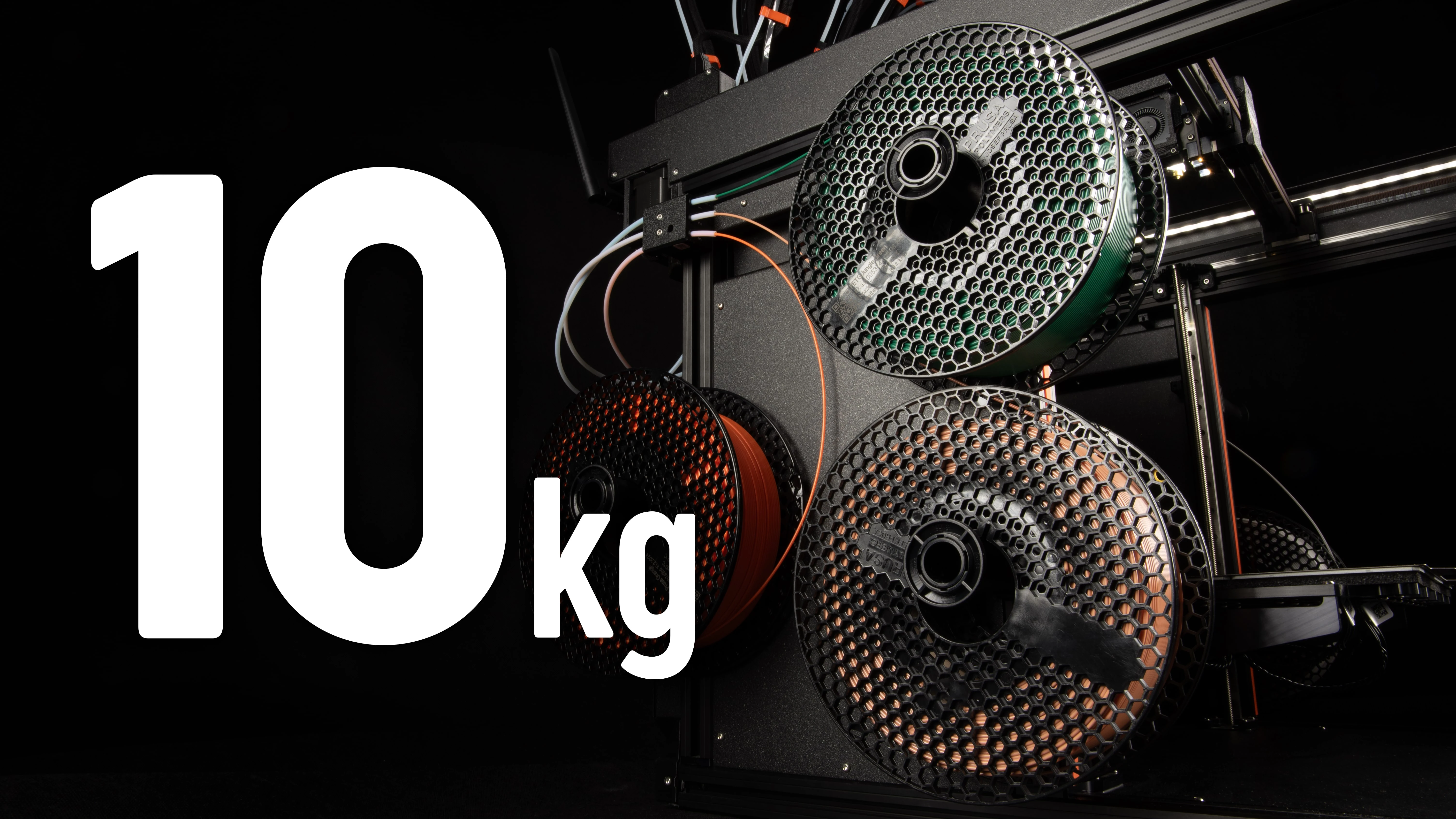 Original XL'de Spool Join için kullanılan birden fazla filament makarası