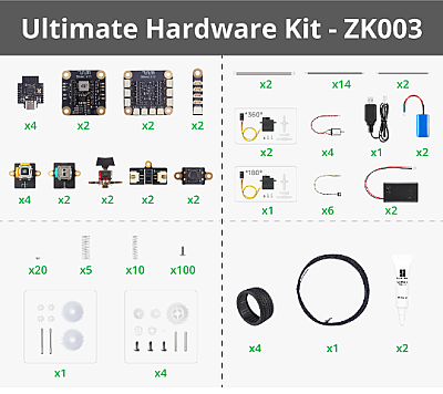 Bambu Lab CyberBrick Ultimate Hardware Kit - ZK003 For : - B-ZK003 - Bambu Lab
