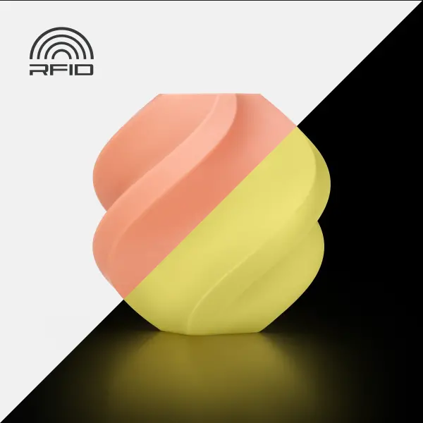Bambu Lab PLA Glow-Glow Orange 1Kg Filament - 1