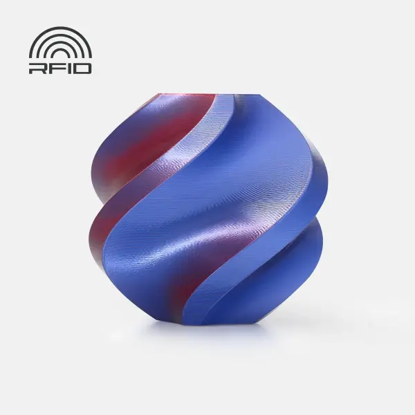 Bambu Lab PLA Silk-Midnight Blaze (Blue-Red) 1Kg Filament - 1