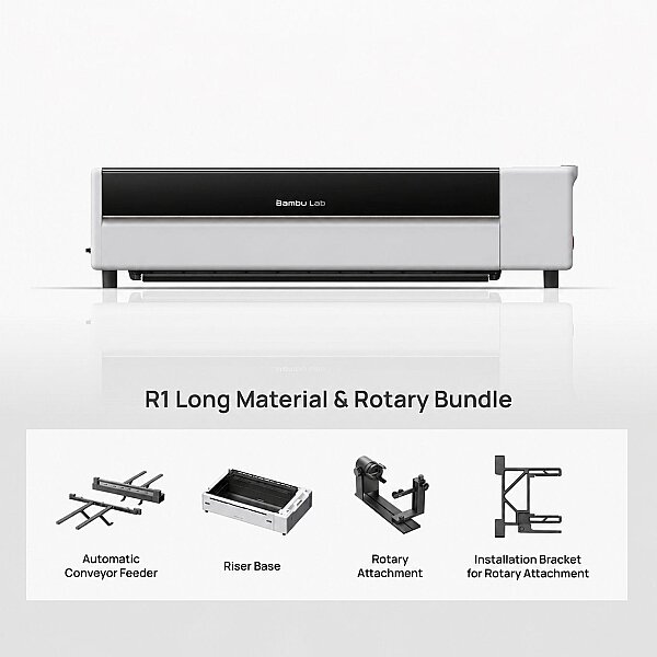 Bambu Lab R1 R1 Long Material & Rotary Bundle 55W CO2 Lazer - 2