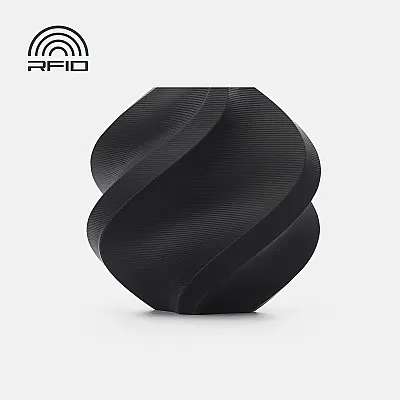 Bambu PLA Pure-Absolute Black- with Bambu Reusable Spool 1Kg Filament - Bambu Lab