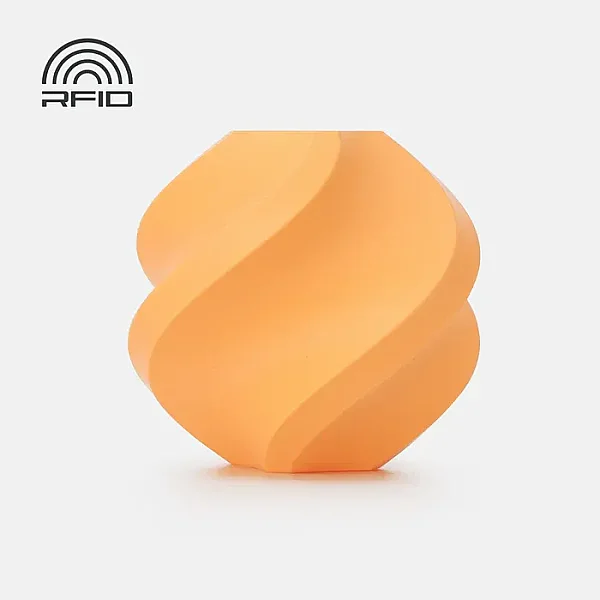 Bambu PLA Pure-Apricot- with Bambu Reusable Spool 1Kg Filament - 1