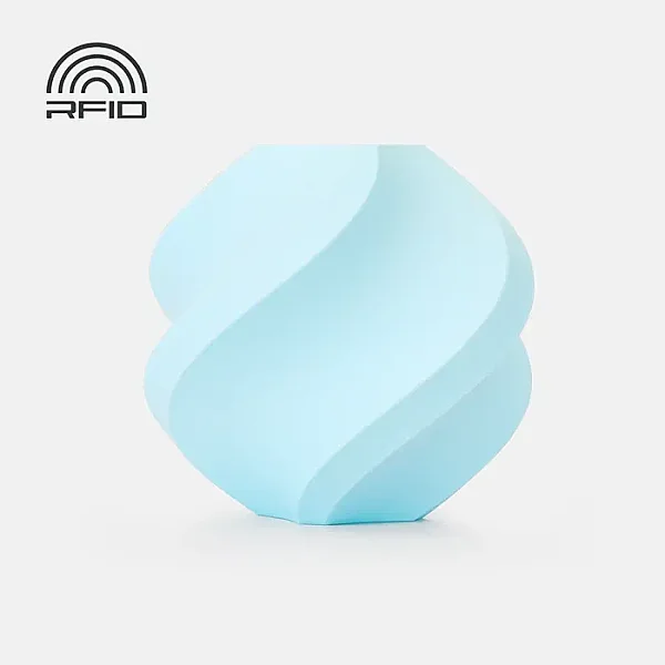 Bambu PLA Pure-Baby Blue- with Bambu Reusable Spool 1Kg Filament - 1