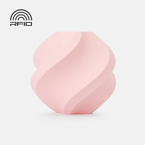 Bambu PLA Pure-Milky Pink- with Bambu Reusable Spool 1Kg Filament - 1