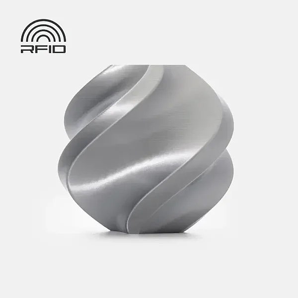 Bambu PLA Silk+-Silver Refill 1Kg Filament - 1