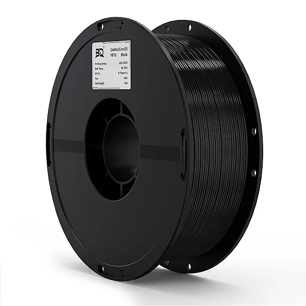 BIQU PETG CarbonCore25 Black 1Kg Filament - 1