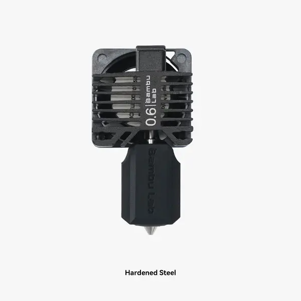 Complete hotend assembly with hardened steel nozzle -0.6mm For: X1C - 1
