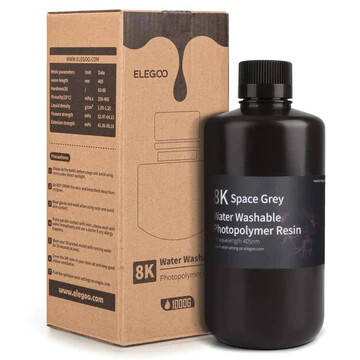 ELEGOO Water Washable 8K UV Reçine 1 Kg Space Grey - Elegoo
