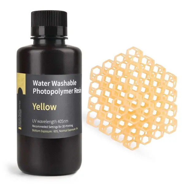 ELEGOO Water Washable Resin 1kg Yellow - 1
